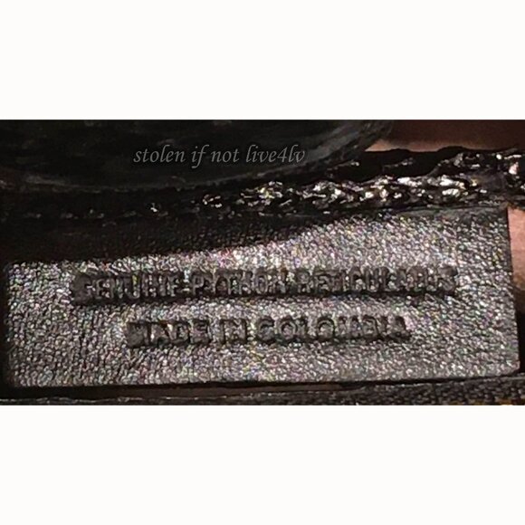 NEW Never Carried Auth Nancy Gonzalez GENUINE PYTHON shiny black tote bag $3950 - Picture 10 of 14